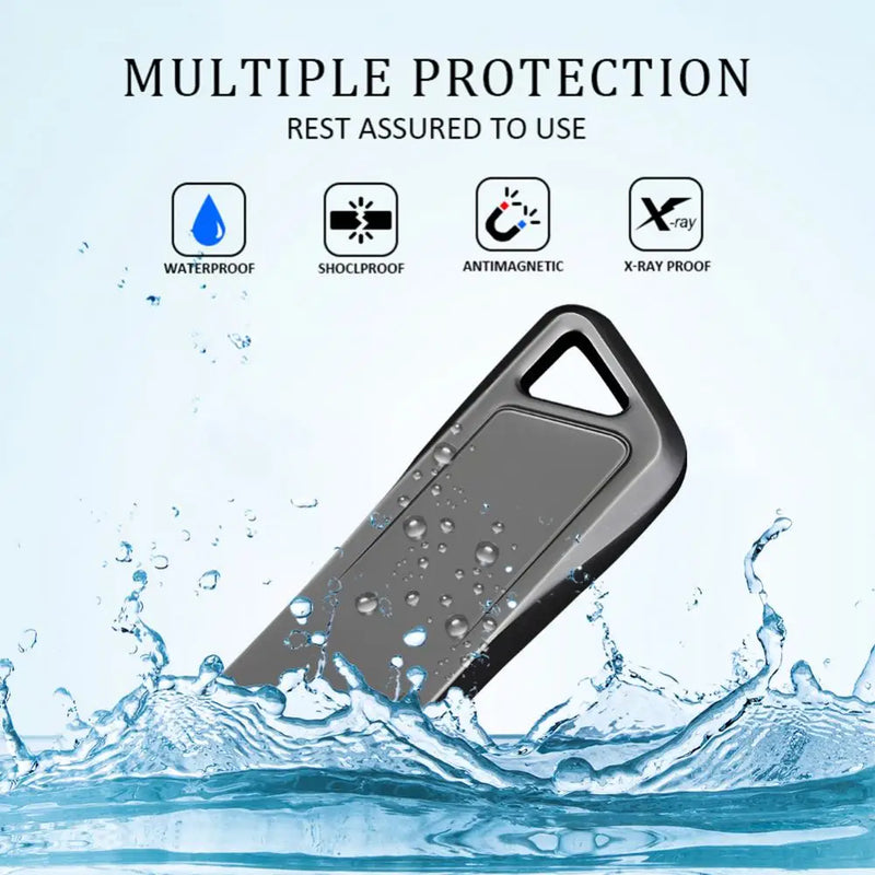 Pen Drive 2TB 1TB Memory Portable Waterproof U Disk High-Speed USB3.0 Data Transmission Metal USB Flash Drive With Free Key Ring