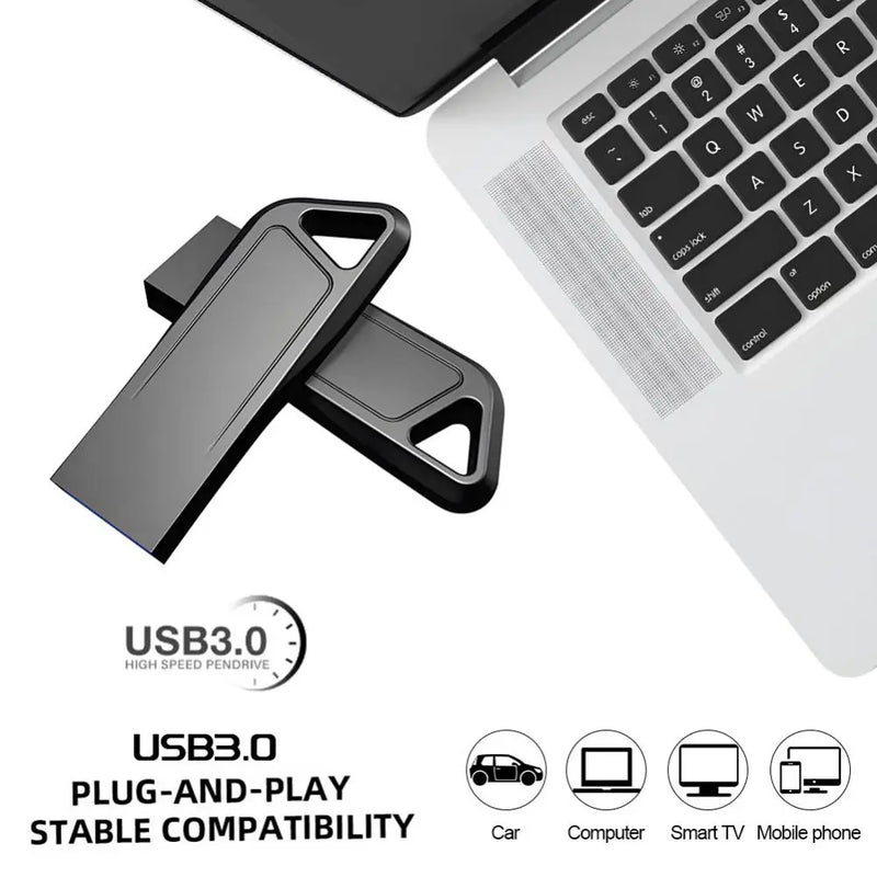 Pen Drive 2TB 1TB Memory Portable Waterproof U Disk High-Speed USB3.0 Data Transmission Metal USB Flash Drive With Free Key Ring