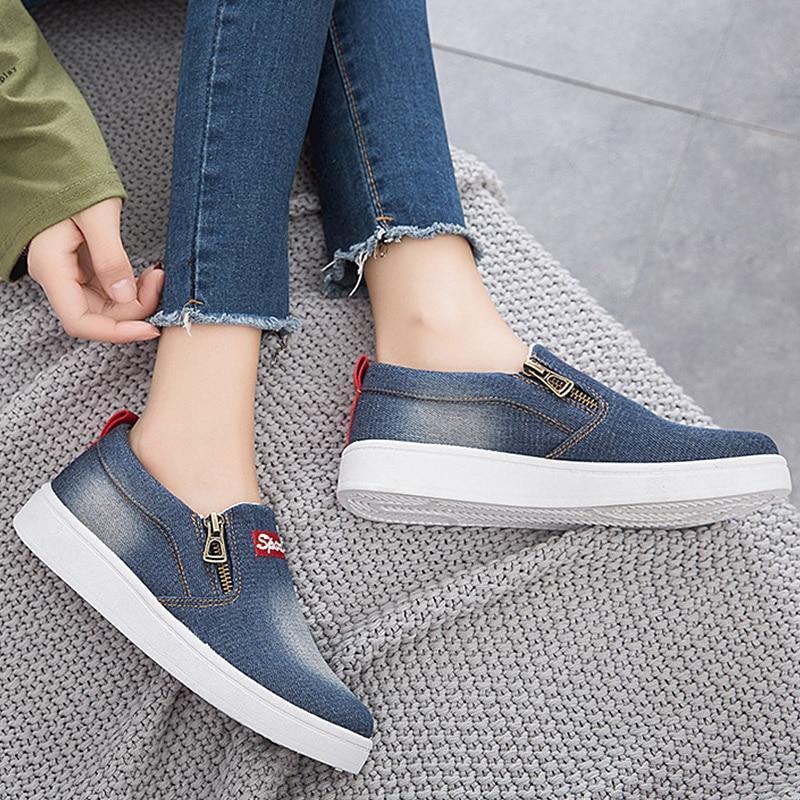 Tênis Casual Slip Denim